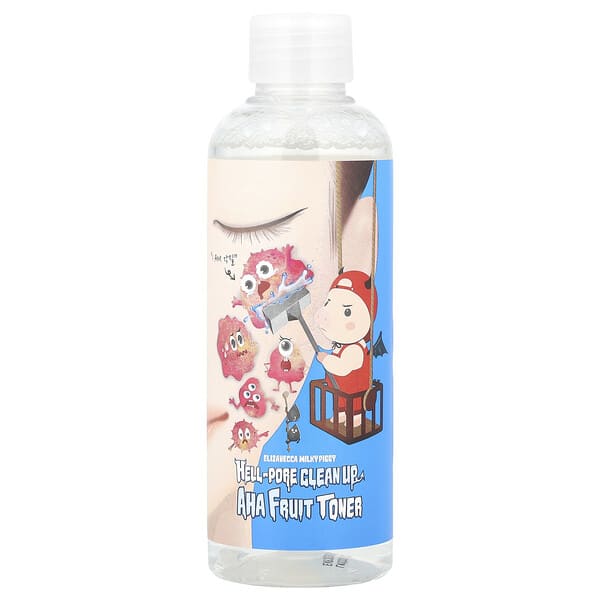 Elizavecca, Milky Piggy, Hell-Pore Clean Up, AHA Fruit Toner, 6.76 fl oz (200 ml) (Discontinued Item)