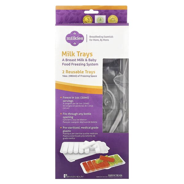 Fairhaven Health, Milkies, Milk Trays, 2 Reusable Trays