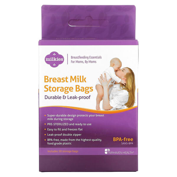 Fairhaven Health, Breast Milk Storage Bags, 50 Storage Bags (Discontinued Item)
