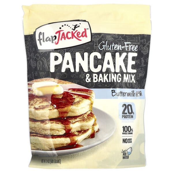FlapJacked, Gluten-Free Pancake and Baking Mix, Buttermilk, 24 oz (680 g)