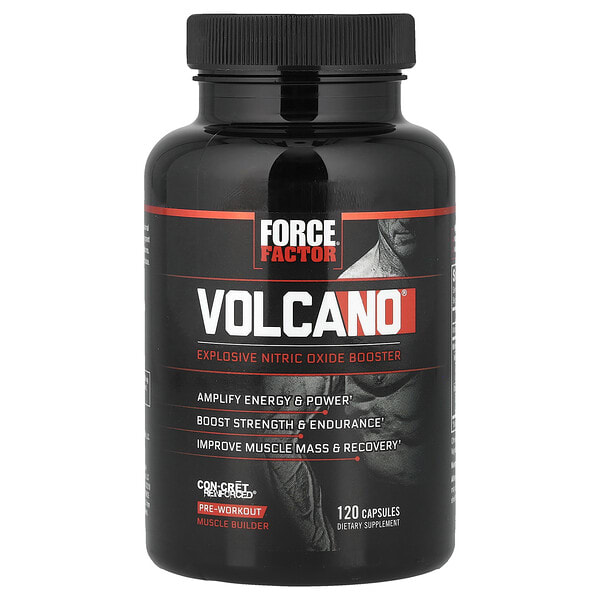 Force Factor, Volcano®, Explosive Nitric Oxide Booster, 120 капсул