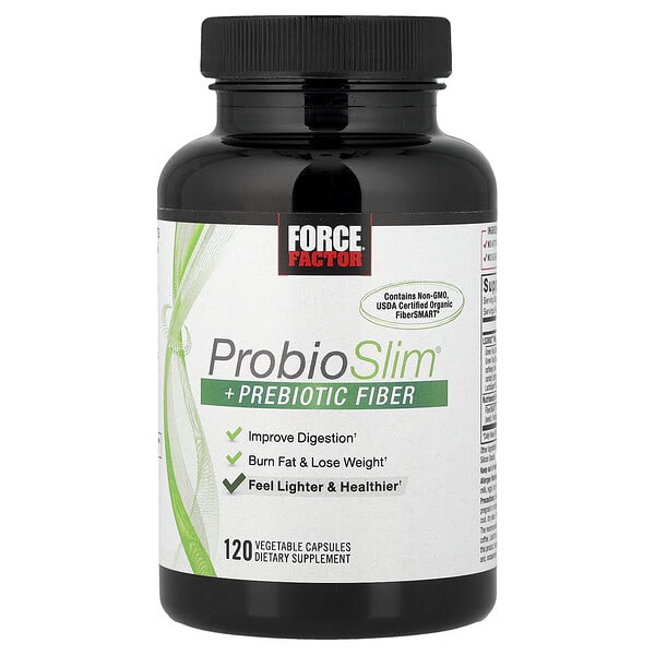 Force Factor, ProbioSlim® + Пребиотик Fiber, 120 ширхэг капсул