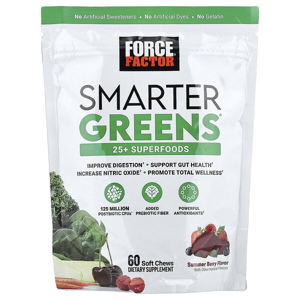 Force Factor, Smarter Greens®, Summer жимс, 60 Soft Chews