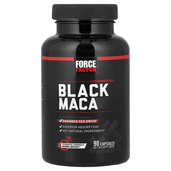 Force Factor, FundaЭрэгтэйчүүдийнtals, Black мака, 90 капсул
