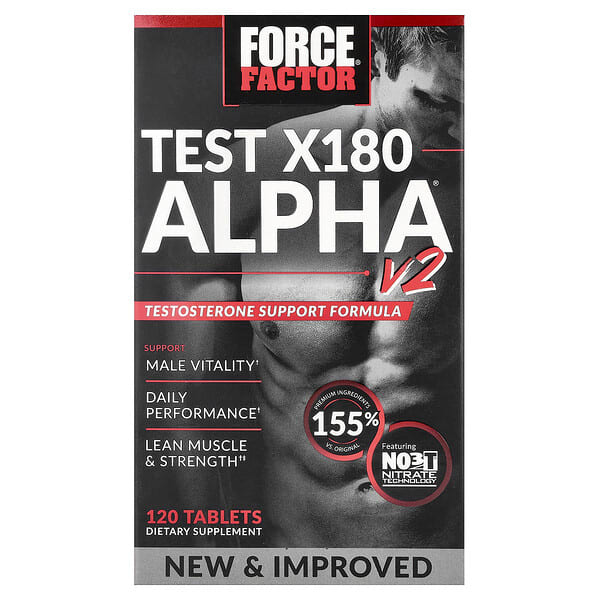Force Factor, Test X180 Alpha® V2, 120 шахмал
