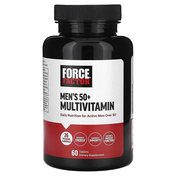 Force Factor, Эрэгтэйчүүдийн 50+ Мультивитамин, 60 шахмал