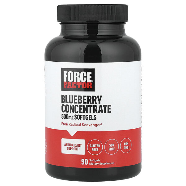 Force Factor, нэрс өтгөрүүл, 500 мг, 90 зөөлөн капсул