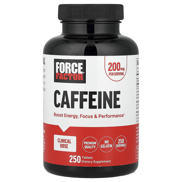 Force Factor, Caffeine, 200 мг, 250 шахмал