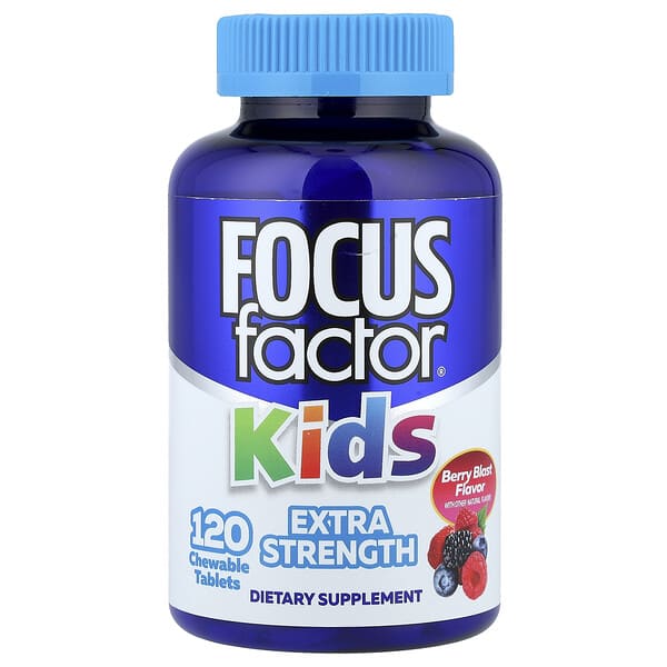 Focus Factor, Хүүхдийн, жимс Blast, 120 зажилдаг шахмал