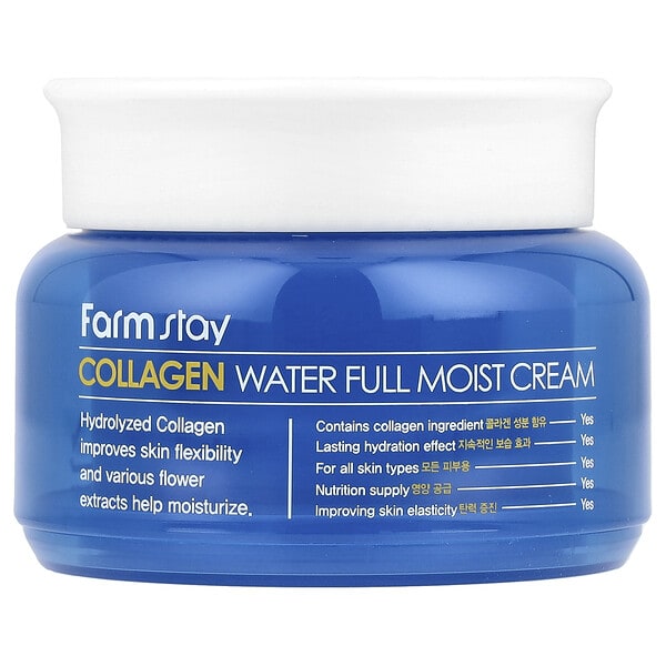 Farmstay, Collagen Water Full Moist Cream, For All Skin Types, 3.52 oz (100 g)