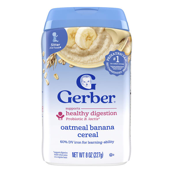Gerber, Cereal, 2nd Foods®, Oatmeal Banana, 8 oz (227 g)