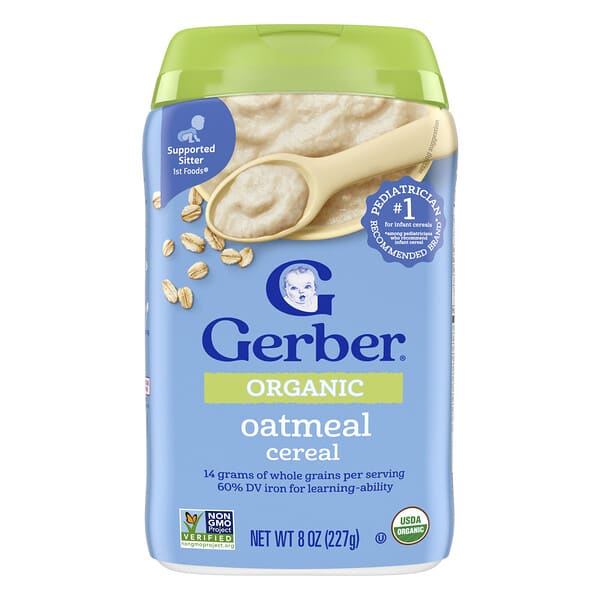 Gerber, Organic Oatmeal Cereal, 1st Foods®, 8 oz (227 g)