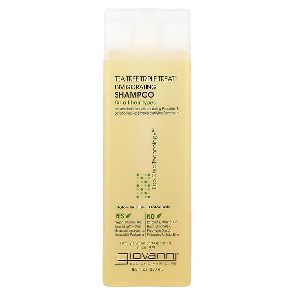 Giovanni, Tea Tree Triple Treat™, Invigorating Shampoo, For All Hair Types, 8.5 fl oz (250 ml)
