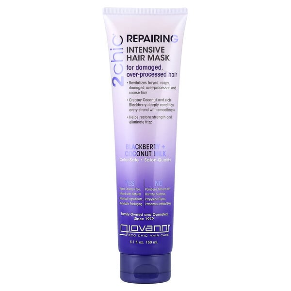 Giovanni, 2chic®, Repairing Intensive Hair Mask, Blackberry + Coconut Milk, 5.1 fl oz (150 ml)