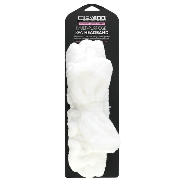 Giovanni, Multi-Purpose Spa Headband, White, 1 ширхэг