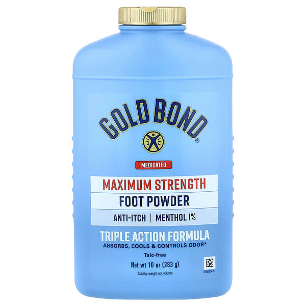 Gold Bond, Medicated, Foot Powder, Triple Action Formula, 10 oz (283 g)