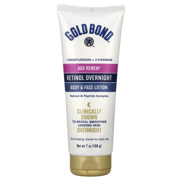 Gold Bond, Age Renew®, Retinol Overnight, Body & Face Lotion, 7 oz (198 g)