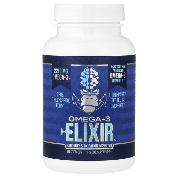 Gorilla Mind, Omega-3 Elixir™, 60 зөөлөн капсул