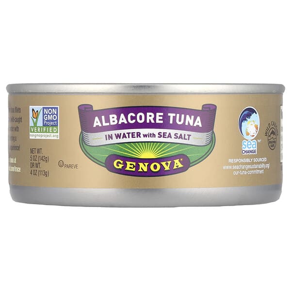 Genova, Albacore Tuna In Water With Sea Salt, 5 oz (142 g) (Discontinued Item)