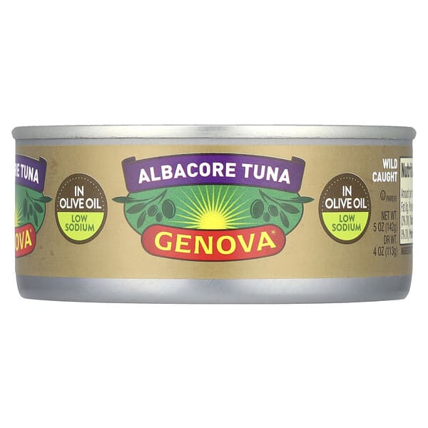 Genova, Albacore Tuna In Olive Oil, Low Sodium, 5 oz (142 g)