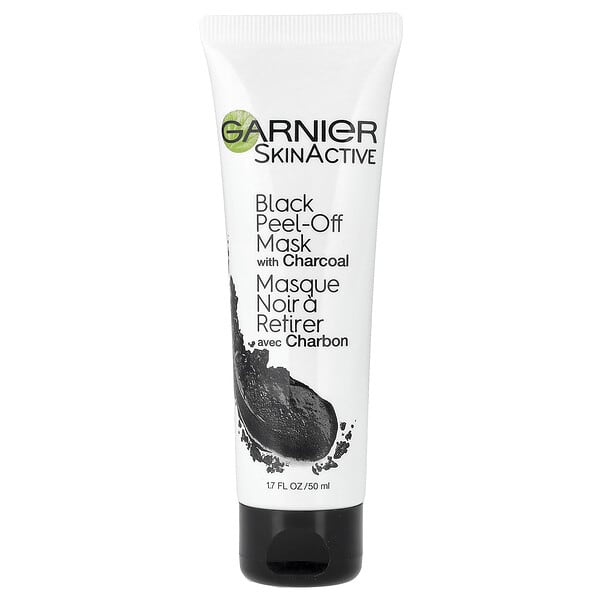 Garnier, SkinActive, Black Peel-Off Beauty Mask with Charcoal, 1.7 fl oz (50 ml) (Discontinued Item)