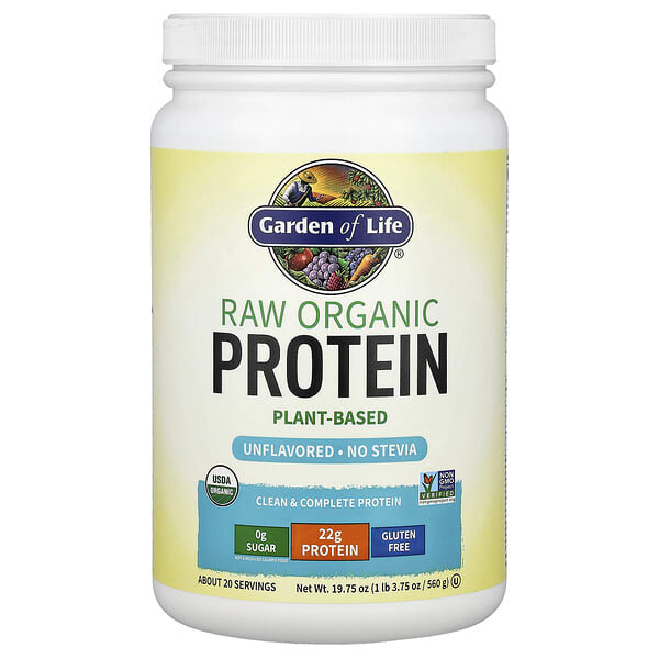 Garden of Life, RAW органик уураг, амтгүй, 1 lb 3.75 oz (560 g)