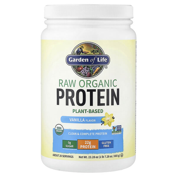 Garden of Life, RAW органик уураг, Vanilla, 1 lb 7.28 oz (660 g)