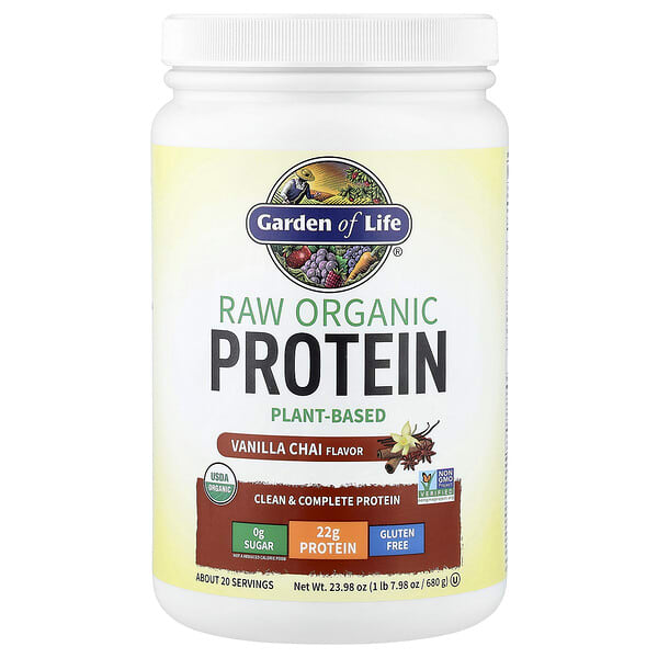 Garden of Life, RAW органик уураг, Vanilla Chai, 1 lb 7.98 oz (680 g)
