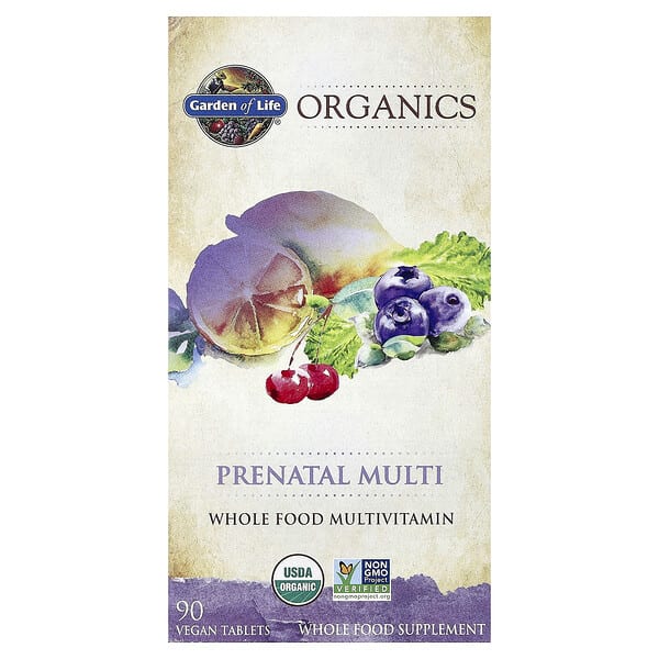 Garden of Life, органикs, Жирэмсний Multi, 90 Vegan шахмал