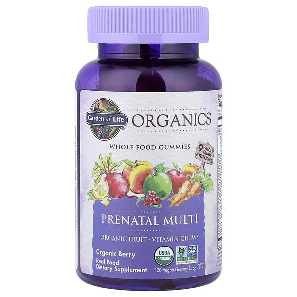 Garden of Life, органикs, Жирэмсний Multi чихэр, органик жимс, 120 Vegan Gummy дусал