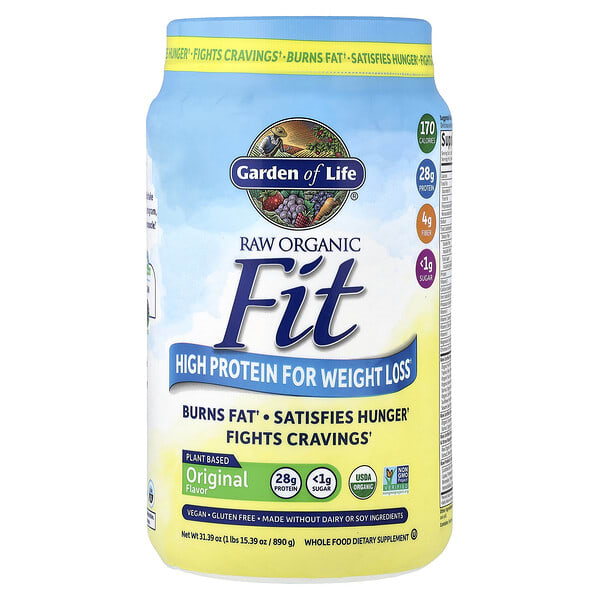 Garden of Life, RAW органик Fit, High уураг for Weight Loss, Original, 1 lbs 15.39 oz (890 g)