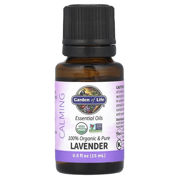 Garden of Life, Essential Oils, 100% органик & цэвэр Lavender, 0.5 fl oz (15 ml)