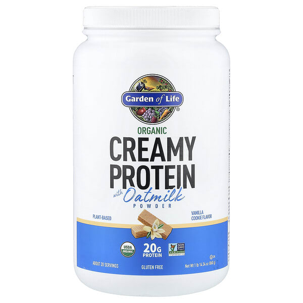 Garden of Life, органик Creamy уураг — Oatmilk нунтаг, Vanilla Cookie, 1 lb 14.34 oz (860 g)