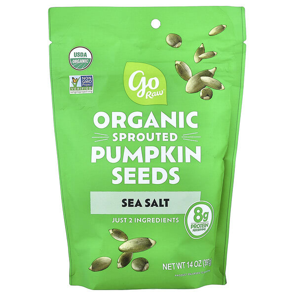 Go Raw, Organic Sprouted Pumpkin Seeds, Sea Salt, 14 oz (397 g)