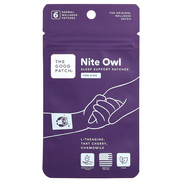 The Good Patch, Nite Owl, For Kids, 6 Derma Wellness Patches