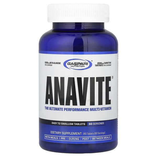 Gaspari Nutrition, ANAVITE®, The Ultimate Performance Multi-Vitamin, 180 шахмал