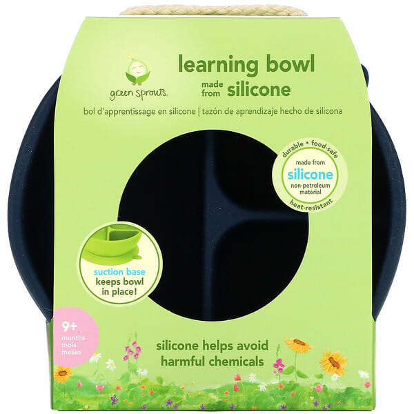 Green Sprouts, Learning Bowl, 9+ Months, Navy, 1 Bowl (Discontinued Item)