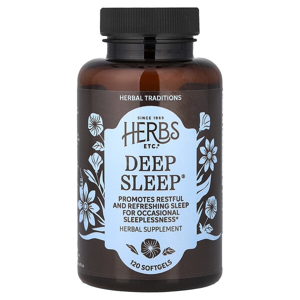 Herbs Etc., Deep Sleep®, 120 зөөлөн капсул