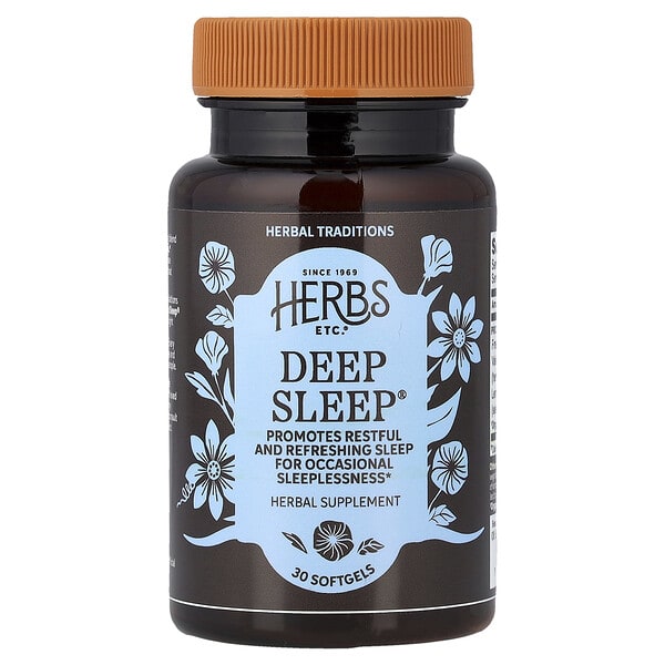 Herbs Etc., Deep Sleep®, 30 зөөлөн капсул