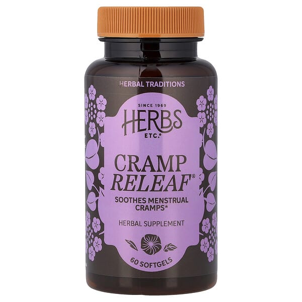 Herbs Etc., Cramp ReLeaf®, 60 зөөлөн капсул