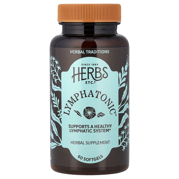 Herbs Etc., Lymphatonic™, 60 зөөлөн капсул