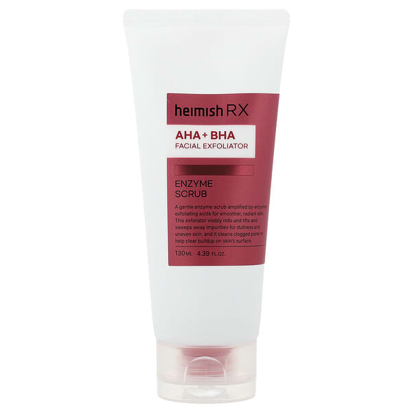 Heimish, AHA + BHA Facial Exfoliator, Enzyme Scrub, 4.39 fl oz (130 ml)