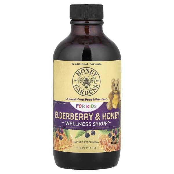 Zand, For Kids, Wellness Syrup, Elderberry & Honey, 4 fl oz (118 ml)