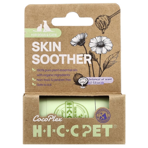HICC Pet, Skin Soother, For Dogs & Cats, Botanical Oil, 0.53 унц