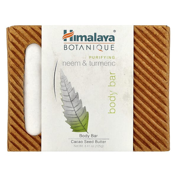 Himalaya, Botanique, Purifying Neem & Turmeric Body Bar, 4.41 oz (125 g) (Discontinued Item)