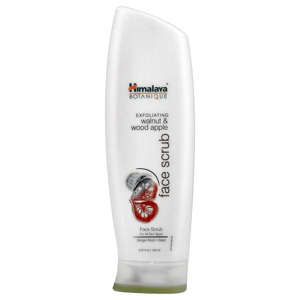 Himalaya, Botanique, Exfoliating Walnut & Wood Apple Face Scrub, For All Skin Types, 5.07 fl oz (150 ml) (Discontinued Item)