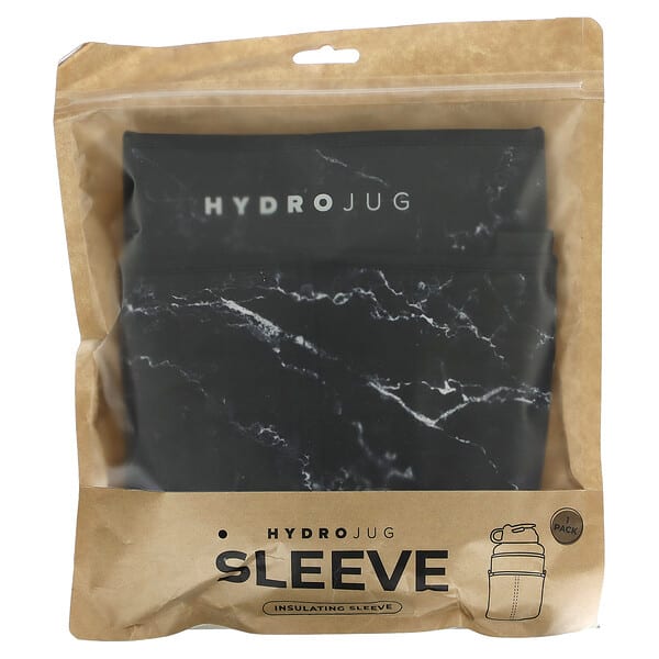 HydroJug, Insulating Sleeve, Black Marble, 1 Pack