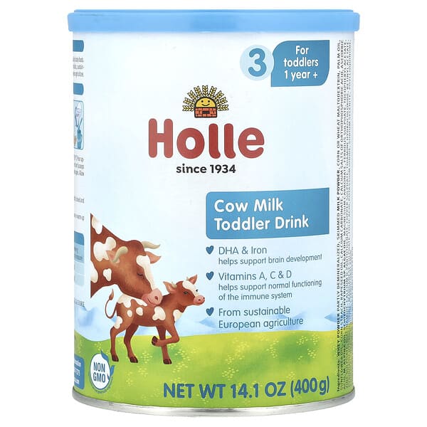 Holle, Cow Milk Toddler Drink, 1 Year+, 14.1 oz (400 g)
