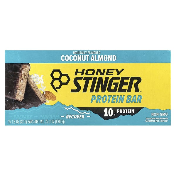 Honey Stinger, Protein Bar, Coconut Almond, 15 Bars, 1.5 oz (42 g) Each