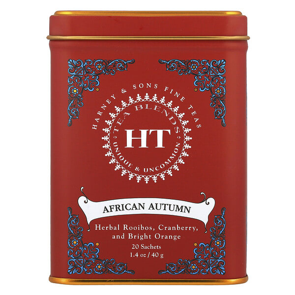 Harney & Sons, HT Tea Blends, African Autumn, Caffeine-Free, 20 Sachets, 1.4 oz (40 g)